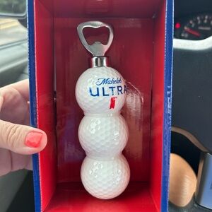 Golf Ball Bottle Opener - White